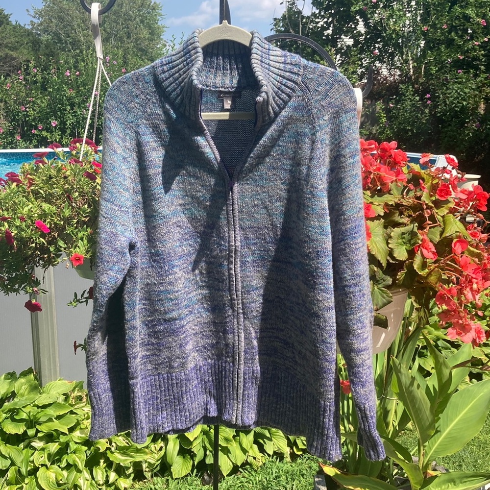 Eddie Bauer - 2XL purple zip up shirt